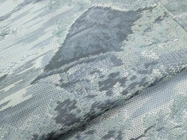 平和屋着物●都喜ヱ門　本場大島紬　白大島　7マルキ　総絣　遠山霞草木文　藤絹織物謹製　正絹　逸品　CABE2925yc