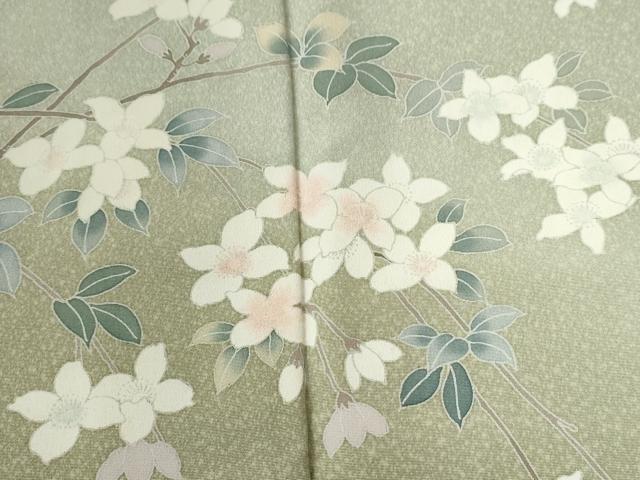 平和屋着物●訪問着　友禅　枝花文　暈し染め　正絹　逸品　CABE2931yc