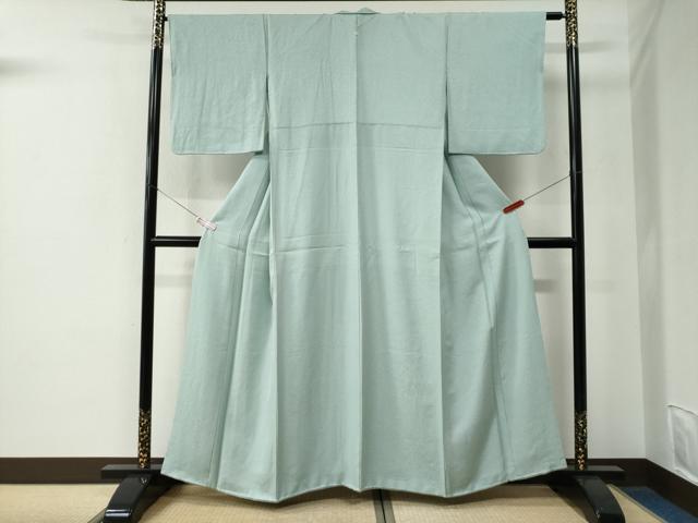 平和屋着物●上質な色無地　秘色色　正絹　逸品　CABE2933yc