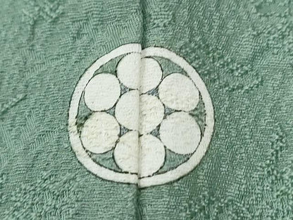平和屋着物●上質な色無地　吉祥草花地紋　薄青色　正絹　逸品　未使用　CABE2934yc