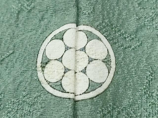 平和屋着物●上質な色無地　吉祥草花地紋　薄青色　正絹　逸品　未使用　CABE2934yc