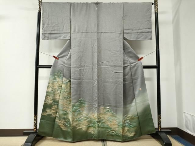 平和屋着物●豪華色留袖　作家物　松葉文　暈し染め　金彩　正絹　逸品　CABE2936yc