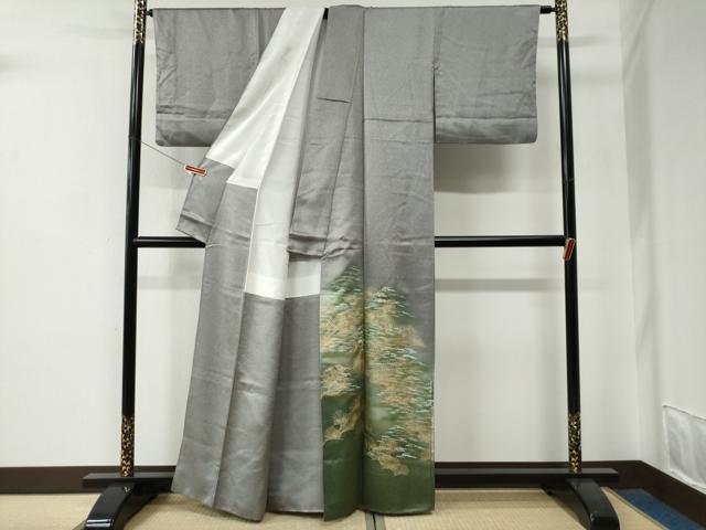 平和屋着物●豪華色留袖　作家物　松葉文　暈し染め　金彩　正絹　逸品　CABE2936yc