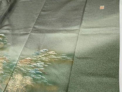 平和屋着物●豪華色留袖　作家物　松葉文　暈し染め　金彩　正絹　逸品　CABE2936yc