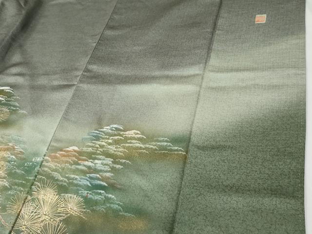 平和屋着物●豪華色留袖　作家物　松葉文　暈し染め　金彩　正絹　逸品　CABE2936yc