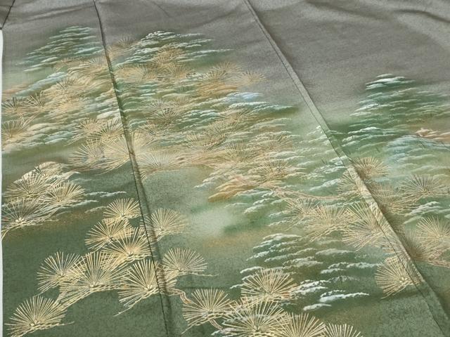 平和屋着物●豪華色留袖　作家物　松葉文　暈し染め　金彩　正絹　逸品　CABE2936yc
