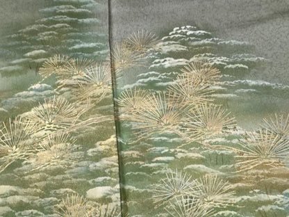 平和屋着物●豪華色留袖　作家物　松葉文　暈し染め　金彩　正絹　逸品　CABE2936yc