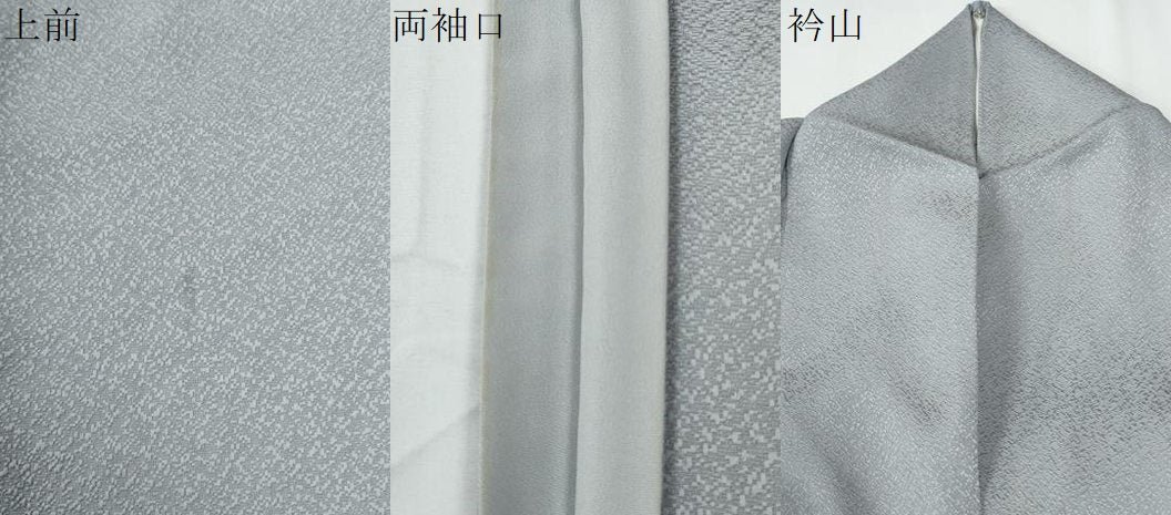 平和屋着物●京加賀友禅　百貫達雄監修　色無地　白梅鼠色　正絹　逸品　CABE2938yc