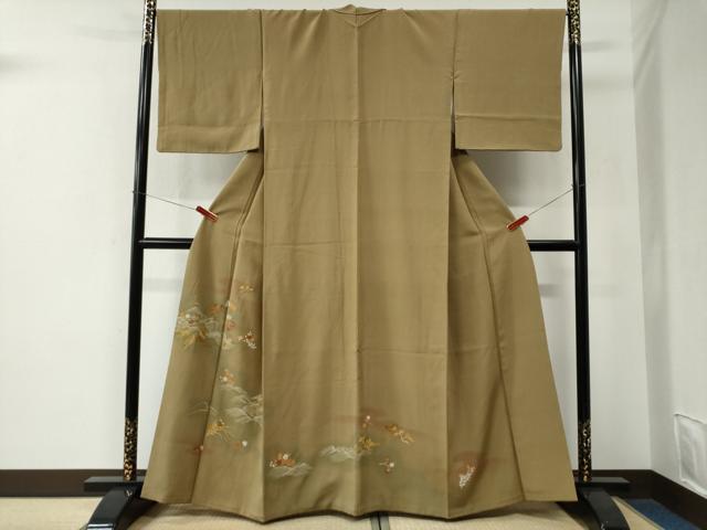 平和屋着物●豪華色留袖　刺繍　竜田川草花文　暈し染め　松坂屋扱い　正絹　逸品　CABE2939yc