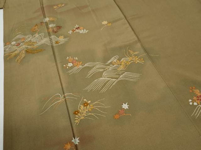 平和屋着物●豪華色留袖　刺繍　竜田川草花文　暈し染め　松坂屋扱い　正絹　逸品　CABE2939yc