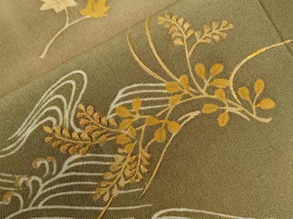 平和屋着物●豪華色留袖　刺繍　竜田川草花文　暈し染め　松坂屋扱い　正絹　逸品　CABE2939yc