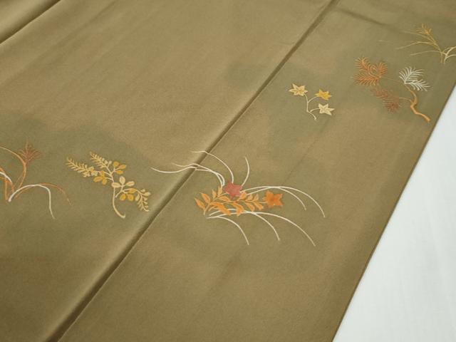 平和屋着物●豪華色留袖　刺繍　竜田川草花文　暈し染め　松坂屋扱い　正絹　逸品　CABE2939yc