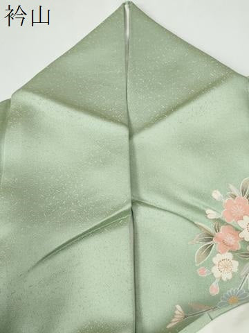 平和屋着物●訪問着　駒刺繍　牡丹花文　暈し染め　金彩　正絹　逸品　CABE2943yc
