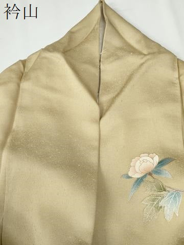 平和屋着物●訪問着　牡丹花鳥文　暈し染め　金銀彩　正絹　逸品　CABE2945yc