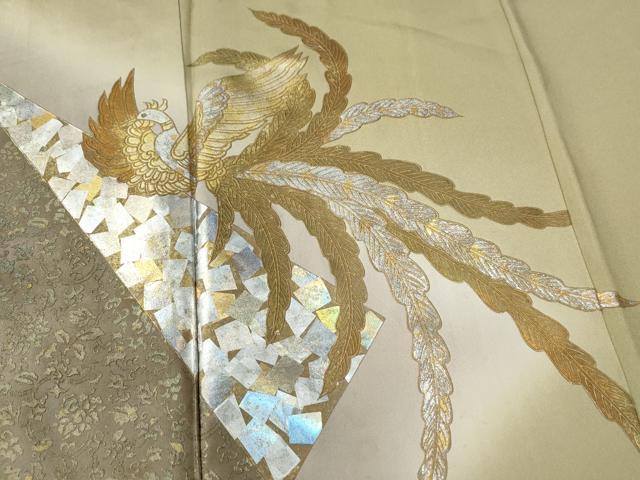 平和屋着物●金彩友禅作家　金彩の魔術師　堀省平　金煌織　訪問着　鳳凰花唐草文　金銀彩　正絹　逸品　CABE2949yc