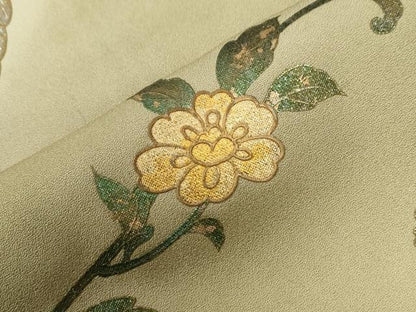 平和屋着物●金彩友禅作家　金彩の魔術師　堀省平　金煌織　訪問着　鳳凰花唐草文　金銀彩　正絹　逸品　CABE2949yc