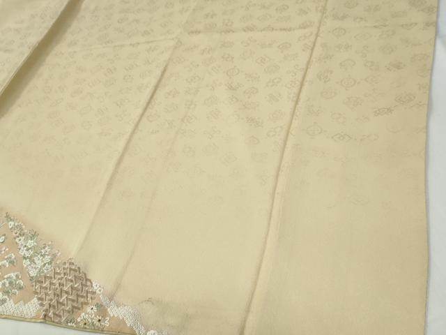 平和屋着物●訪問着　総刺繍　吉祥花松文　金糸　正絹　逸品　CABE2960yc
