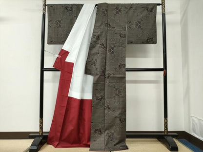 平和屋着物●本場大島紬　吉祥文　正絹　逸品　CABE2963yc