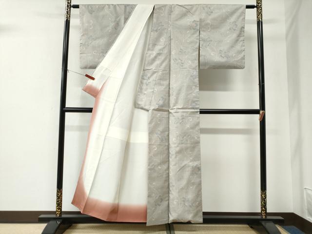 平和屋着物●本場大島紬　7マルキ　更紗花唐草文　正絹　逸品　CABE2971yc