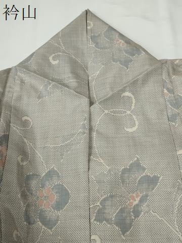 平和屋着物●本場大島紬　7マルキ　更紗花唐草文　正絹　逸品　CABE2971yc