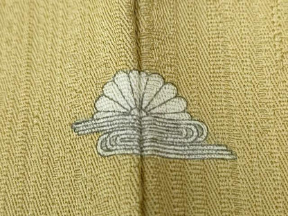 平和屋着物●上質な色無地　霞地紋　蒸栗色　正絹　逸品　CABE2972yc