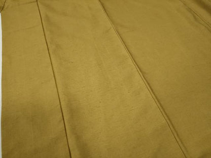 平和屋着物●結城紬　色無地　飴色　正絹　逸品　CABE2974yc