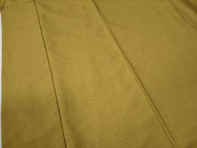 平和屋着物●結城紬　色無地　飴色　正絹　逸品　CABE2974yc