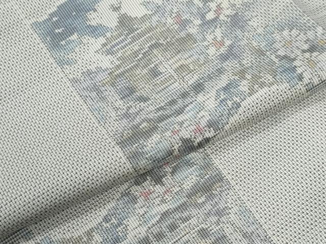 平和屋着物●都喜ヱ門　本場大島紬　白大島　9マルキ　総絣　美麗金閣寺　藤絹織物謹製　証紙付き　正絹　逸品　CABE2981yc