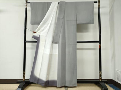 平和屋着物●江戸小紋　東京染小紋　中條隆一作　加賀前田家留形菊菱　反端付き　正絹　逸品　CABE2982yc