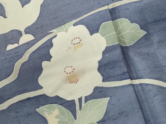 平和屋着物●訪問着　白山紬　友禅　作家物　枝花文　正絹　逸品　CABE2983yc