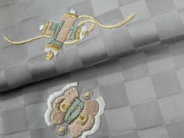 平和屋着物●上質な小紋　総刺繍　宝尽くし　金糸　正絹　逸品　CABE2986yc