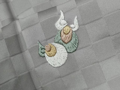 平和屋着物●上質な小紋　総刺繍　宝尽くし　金糸　正絹　逸品　CABE2986yc