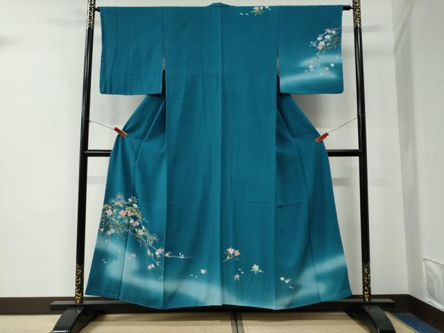 平和屋着物●訪問着　竹垣枝桜花松文　暈し染め　金彩　正絹　逸品　未使用　CABE2987yc