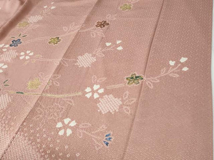平和屋着物●訪問着　絞り　舞桜文　金彩　正絹　逸品　CABE2990yc