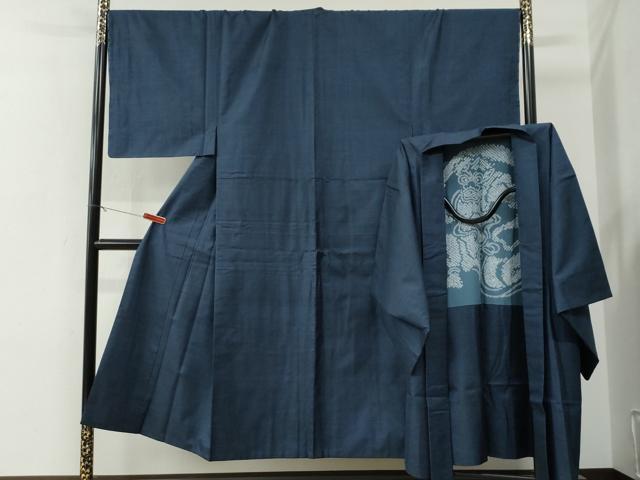 平和屋着物●男性　本場大島紬　アンサンブル　100亀甲　総詰め　大丸扱い　正絹　逸品　未使用　CABE2994yc