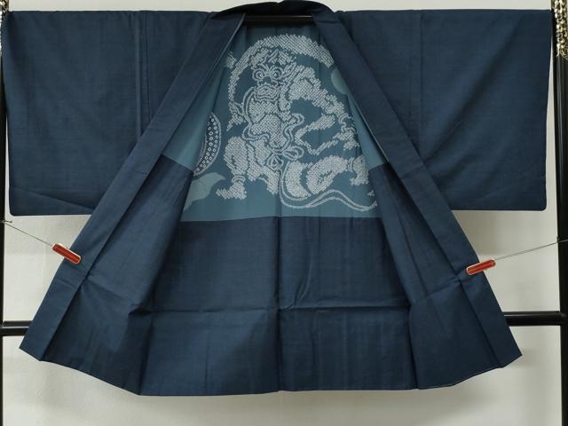 平和屋着物●男性　本場大島紬　アンサンブル　100亀甲　総詰め　大丸扱い　正絹　逸品　未使用　CABE2994yc