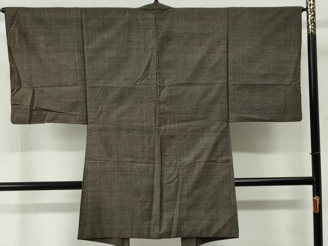平和屋着物●男性　紬　アンサンブル　吉祥文　正絹　逸品　CABE2995yc