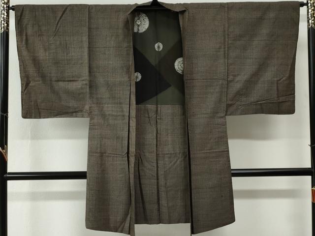 平和屋着物●男性　紬　アンサンブル　吉祥文　正絹　逸品　CABE2995yc