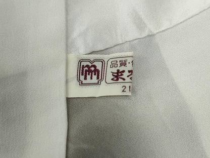 平和屋着物●日本産本漆　越後染印傳　小紋　結び紐文　黒地　みずくに織物謹製　まるやま扱い　証紙付き　正絹　逸品　CABE2999yc