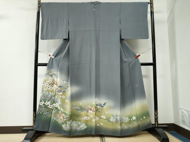 平和屋着物●豪華色留袖　作家物　鴛鴦松竹梅　暈し染め　金彩　正絹　逸品　CABE3016yc