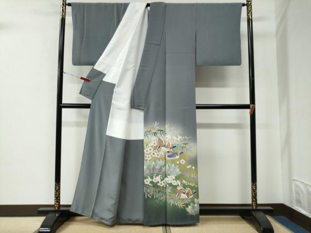 平和屋着物●豪華色留袖　作家物　鴛鴦松竹梅　暈し染め　金彩　正絹　逸品　CABE3016yc