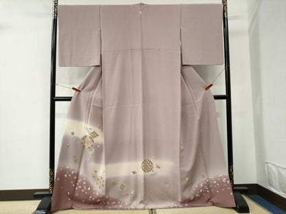 平和屋着物●豪華色留袖　駒刺繍　正倉院宝尽くし花文　暈し染め　金彩　ロング丈　正絹　逸品　CABE3021yc