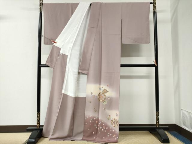 平和屋着物●豪華色留袖　駒刺繍　正倉院宝尽くし花文　暈し染め　金彩　ロング丈　正絹　逸品　CABE3021yc