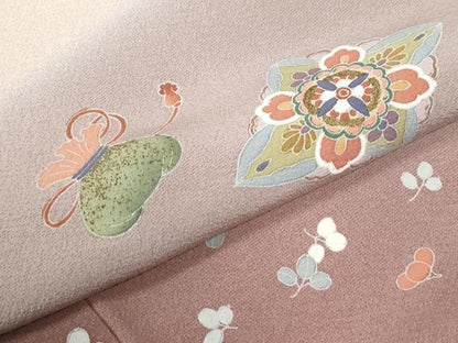 平和屋着物●豪華色留袖　駒刺繍　正倉院宝尽くし花文　暈し染め　金彩　ロング丈　正絹　逸品　CABE3021yc