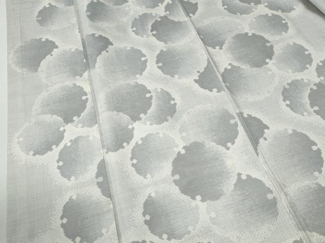 平和屋着物●本場大島紬　白大島　9マルキ　雪輪文　正絹　逸品　CABE3022yc
