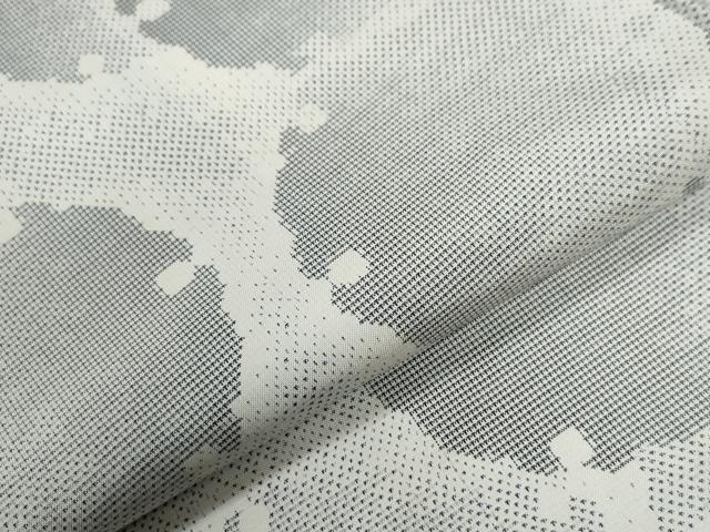 平和屋着物●本場大島紬　白大島　9マルキ　雪輪文　正絹　逸品　CABE3022yc
