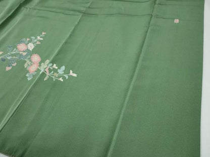 平和屋着物●訪問着　友禅　作家物　枝菊文　正絹　逸品　CABE3025yc