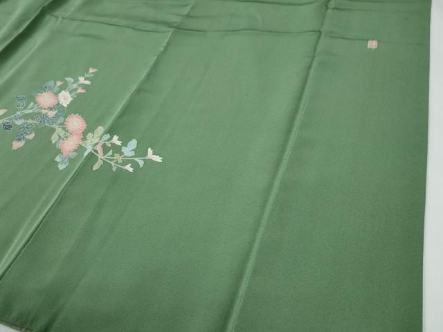平和屋着物●訪問着　友禅　作家物　枝菊文　正絹　逸品　CABE3025yc