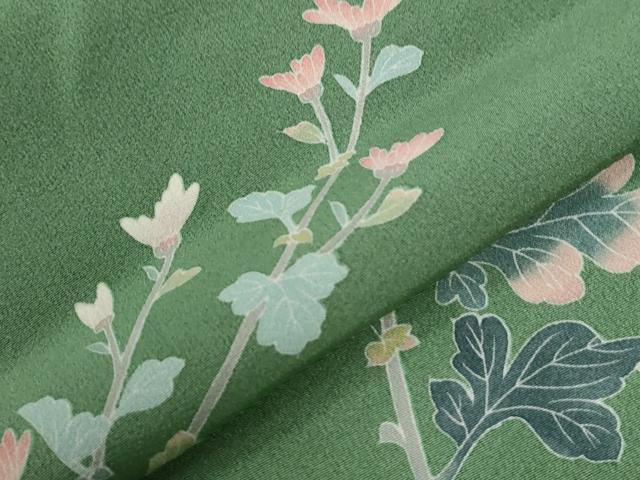 平和屋着物●訪問着　友禅　作家物　枝菊文　正絹　逸品　CABE3025yc