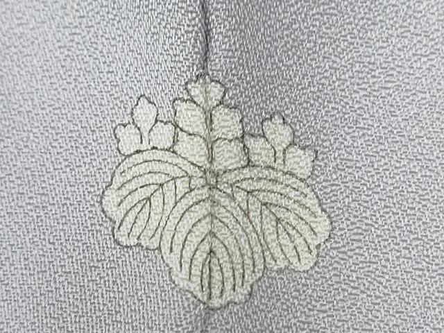平和屋着物●訪問着　駒刺繍　駒羽二重　糸巻き吉祥花文　金彩　反端付き　正絹　逸品　CABE3027yc